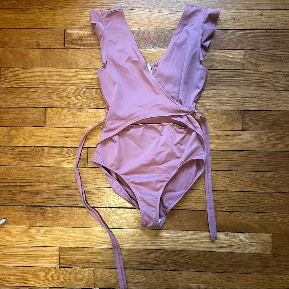 Free People Ruffle Wrap Bodysuit